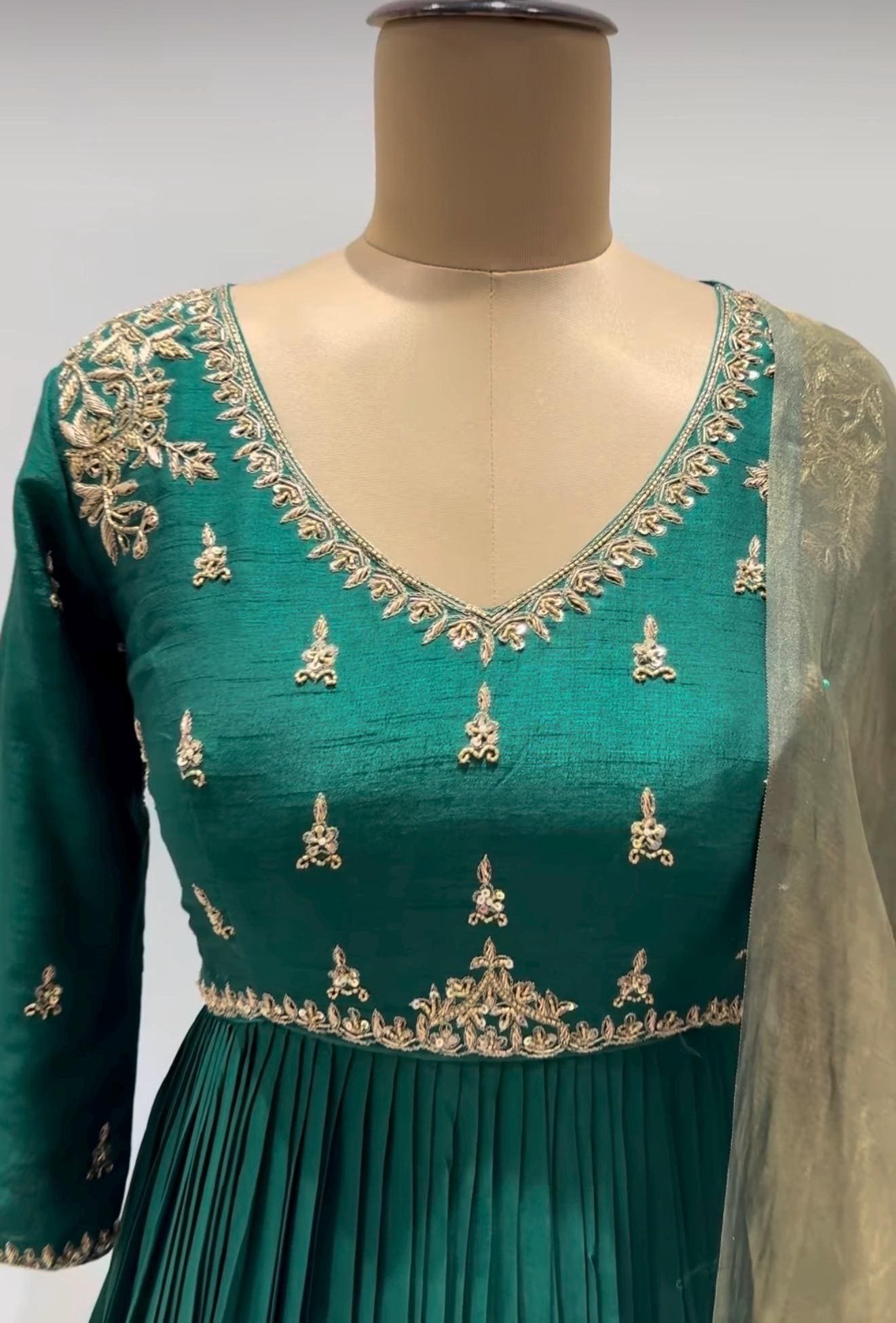 Green Anarkali suit usa/anarkali pink kurta 3/4 sleeve/purple 3/4 sleeve anarkali/green anarkali/Indian dresses/pure anarkali with dupatta