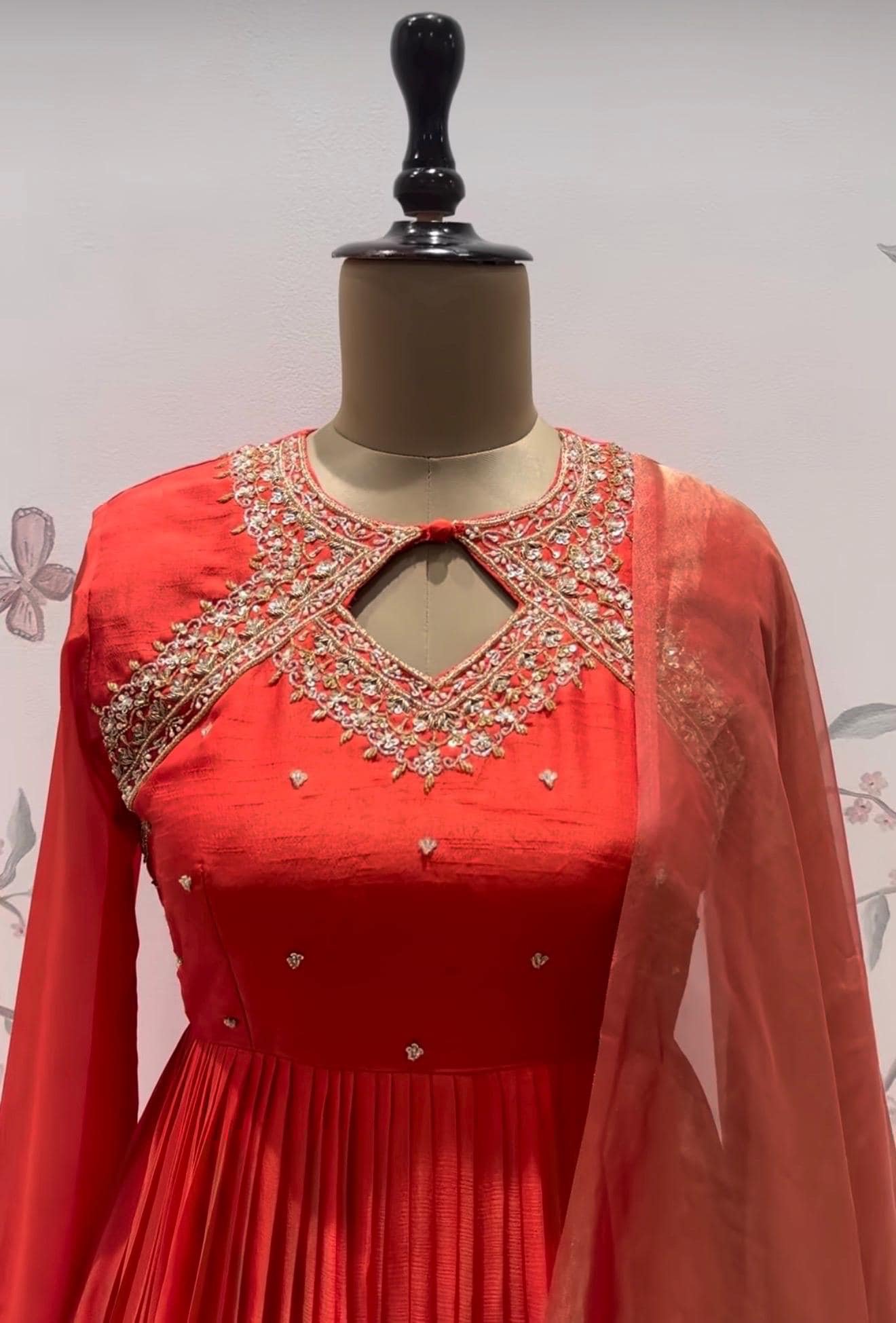 Orange Anarkali suit usa/anarkali orange kurta full sleeve/orange sleeve anarkali/green anarkali/Indian dresses/pure anarkali with dupatta