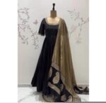 Black Anarkali suit usa/anarkali kurta elbow sleeve/purple anarkali dupatta/pink anarkali/Indian dresses/purple anarkali with dupatta usa