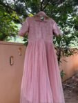 Pink Anarkali Suit:Hand Embroidered Indian Dress, soft net anarkali,hand embroidered anarkali dress,pink anarkali dress/Indian anarkali dres