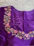 Purple hand embroidery blouse/saree maggam work blouse/purple saree blouse/purple hand embroidered blouse/ready made blouse zardosi/voggish