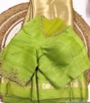 pure silk hand embroidery blouse usa/pista green saree maggam blouse /raw silk zardosi blouse /hand embroidered blouse/ready made blouse usa