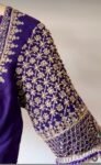 Hand Embroidered Pure Silk Blouse/purple Zardosi Maggam Saree Blouse,plus size blouse,hand work blouse,maggam blouse,purple saree blouse USA