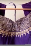 Hand Embroidered Pure Silk Blouse/purple Zardosi Maggam Saree Blouse,plus size blouse,hand work blouse,maggam blouse,purple saree blouse USA
