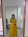 Lemon Yellow Anarkali Suit/Hand Embroidered full Haldi Dress,yellow anarkali kurta/simple anarkali dress,haldi outfit,handwork kurta USA