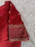 Hand Embroidered Zardosi Silk Blouse/Maroon Red Maggam Saree Blouse/plus size blouse/hand work blouse/red maggam blouse/maroon blouse USA
