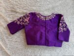 Purple hand embroidery blouse/saree maggam work blouse/purple saree blouse/purple hand embroidered blouse/ready made blouse zardosi/voggish