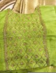 pure silk hand embroidery blouse usa/pista green saree maggam blouse /raw silk zardosi blouse /hand embroidered blouse/ready made blouse usa