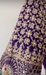 Hand Embroidered Pure Silk Blouse/purple Zardosi Maggam Saree Blouse,plus size blouse,hand work blouse,maggam blouse,purple saree blouse USA