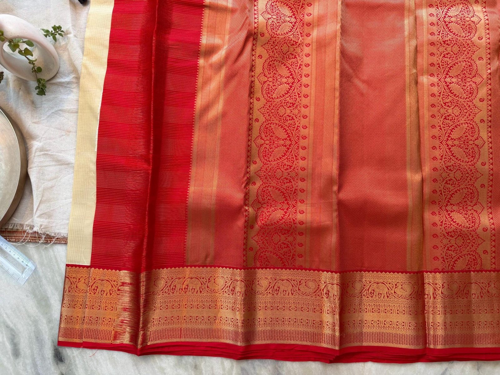 Pure handloom kanjeevaram silk saree with blouse |traditional saree with readymade blouse| sarees USA/bridal kanjeevaram saree/wedding saree