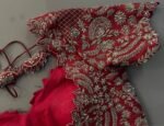 pure silk hand embroidery bridal blouse/ maggam blouse/red bridal zardosi blouse/red hand embroidered blouse/heavy embroidery wedding blouse