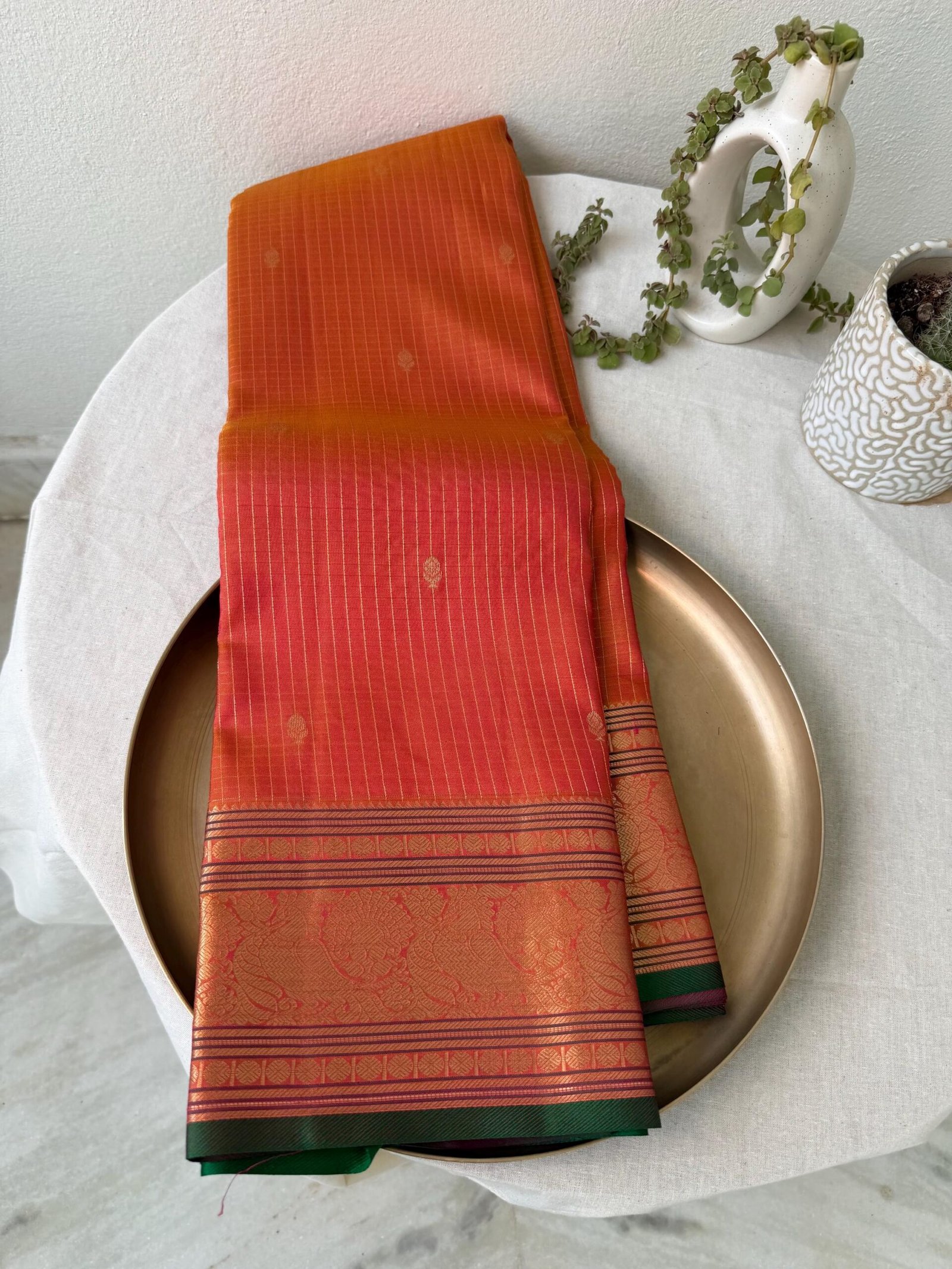 Pure handloom kanjeevaram silk saree with blouse |traditional saree with readymade blouse| sarees USA/bridal kanjeevaram saree/wedding saree