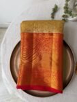 Pure handloom kanjeevaram silk saree with blouse |traditional saree with readymade blouse| sarees USA/bridal kanjeevaram saree/wedding saree