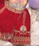 Hand Embroidered Zardosi Silk Blouse,red Maggam Work, Multicolor hand Embroidery blouse,patola blouse,plus size blouses,red hand workblouse