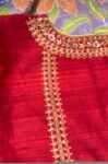Hand Embroidered Zardosi Silk Blouse,red Maggam Work, Multicolor hand Embroidery blouse,patola blouse,plus size blouses,red hand workblouse