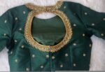 pure silk heavy hand embroidery blouse /bridal green maggam blouse/green zardosi blouse/hand embroidered blouse/green wedding ready blouse