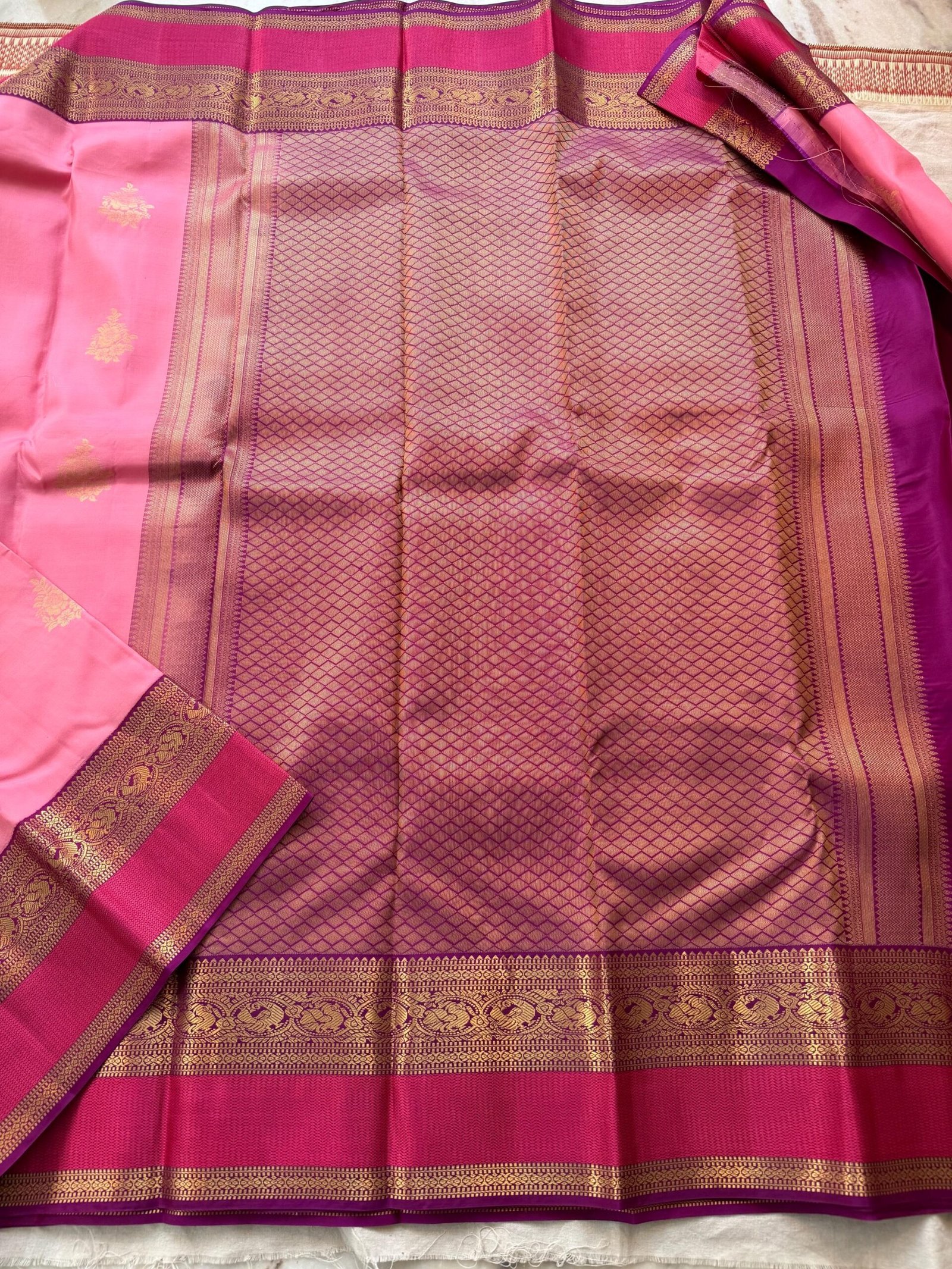 Pure handloom kanjeevaram silk saree with blouse |traditional saree with readymade blouse| sarees USA/bridal kanjeevaram saree/wedding saree