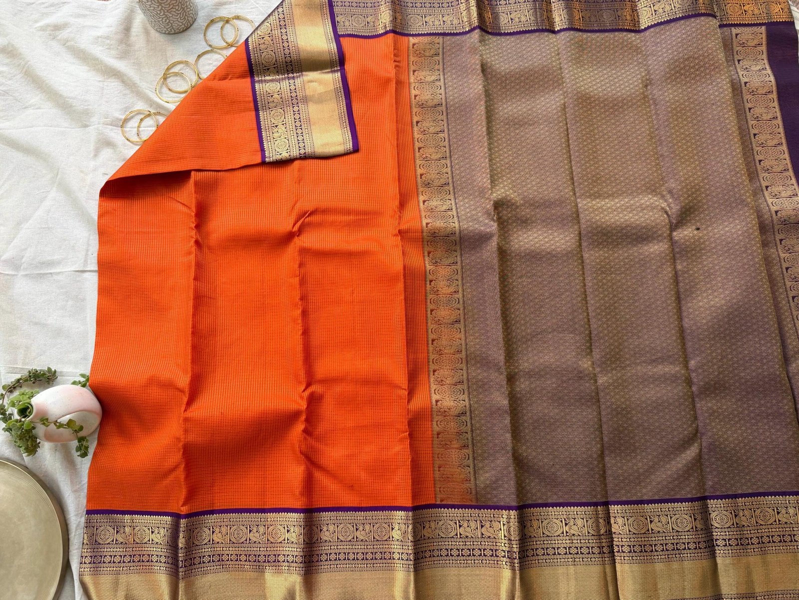 Pure handloom kanjeevaram silk saree with blouse |traditional saree with readymade blouse| sarees USA/bridal kanjeevaram saree/wedding saree