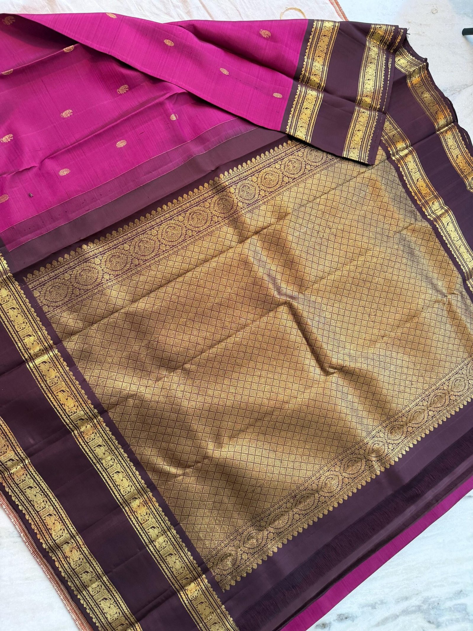 Pure handloom kanjeevaram silk saree with blouse |traditional saree with readymade blouse| sarees USA/bridal kanjeevaram saree/wedding saree
