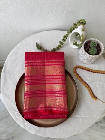 Pure handloom kanjeevaram silk saree with blouse |traditional saree with readymade blouse| sarees USA/bridal kanjeevaram saree/wedding saree
