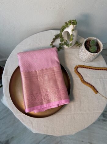 Traditional border silk saree with stitched blouse|traditional saree with readymade blouse/silk sarees USA/semi silk saree/blue silk saree