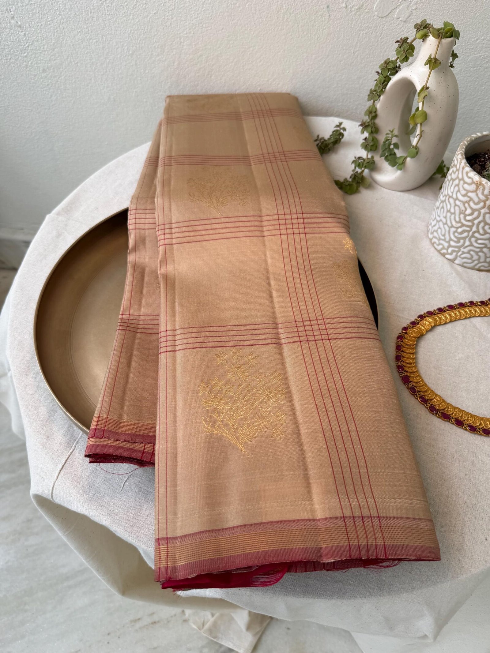 Pure handloom kanjeevaram silk saree with blouse |traditional saree with readymade blouse| sarees USA/bridal kanjeevaram saree/wedding saree
