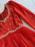 Orange Anarkali suit usa/anarkali orange kurta full sleeve/orange sleeve anarkali/green anarkali/Indian dresses/pure anarkali with dupatta
