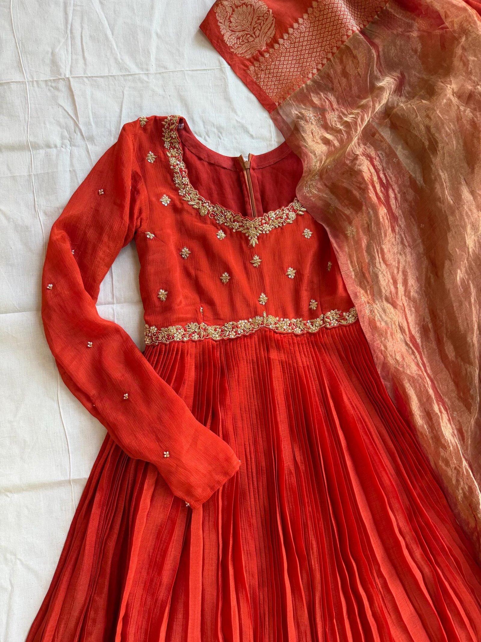 Orange Anarkali suit usa/anarkali orange kurta full sleeve/orange sleeve anarkali/green anarkali/Indian dresses/pure anarkali with dupatta