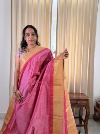 Pure handloom silk saree with Embroidered blouse|traditional checks red saree with readymade blouse/silk cotton light saree/vintage sarees