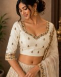 pure silk hand embroidery blouse /cream maggam blouse /raw silk zardosi blouse / multicolor chand embroidered blouse/ready handwork blouse