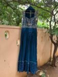 Blue Anarkali suit sleeveless & heavy hand embroidered