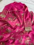pink outfit saree blouse /embroidery saree with blouse