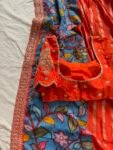 Hand Painting Saree and Blouse Hand Embroidered