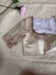 White Hand Embroidered Zardosi Silk Blouse