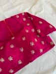 pure silk hand embroidery zardozi pink blouse