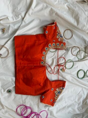 Hand embroidered blouse / crop top/stitched /zardozi blouse